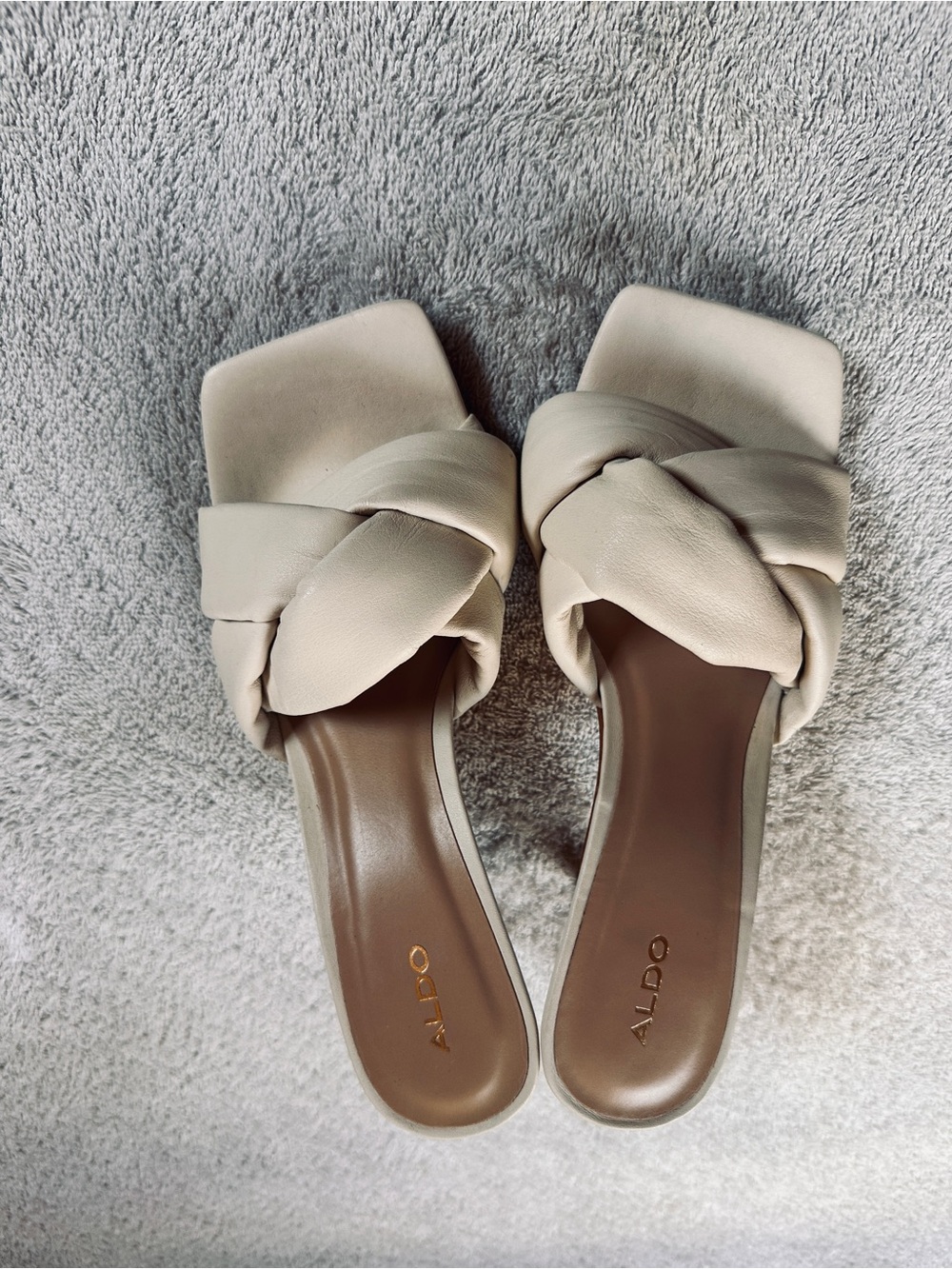 ALDO Cream Knotted Slide Mules